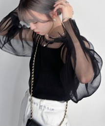 EPIMI E'PIMMY | フレアスリーブチュールプルオーバー(シャツ/ブラウス)