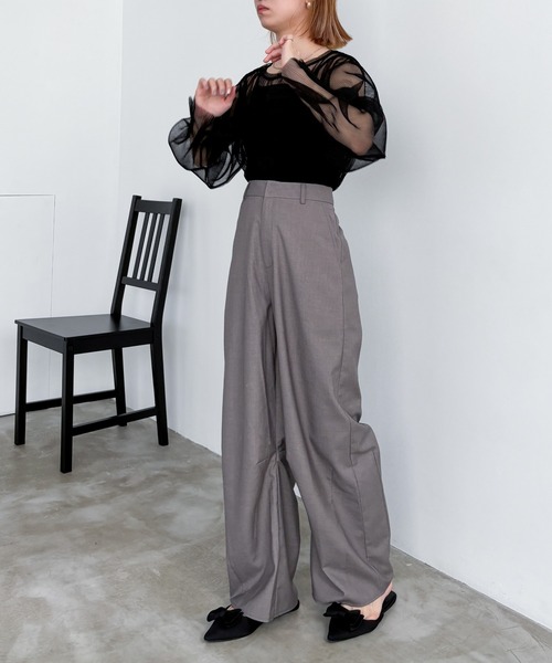 EPIMI E'PIMMY（エピミエピミー）の「フレアスリーブチュールプルオーバー（シャツ/ブラウス・レディース・ブラック/オフホワイト/グレー・MEDIUM）」の20枚目の写真