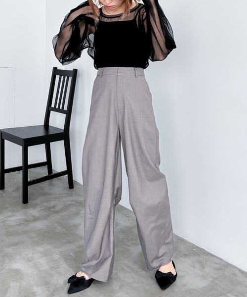 EPIMI E'PIMMY（エピミエピミー）の「フレアスリーブチュールプルオーバー（シャツ/ブラウス・レディース・ブラック/オフホワイト/グレー・MEDIUM）」の21枚目の写真