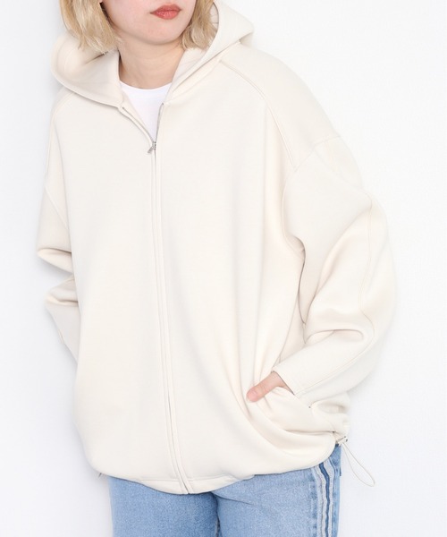 cepo（セポ）の「さらもちダンボールドロストフーディ（パーカー・レディース・オフホワイト/ブラック・M）」の10枚目の写真