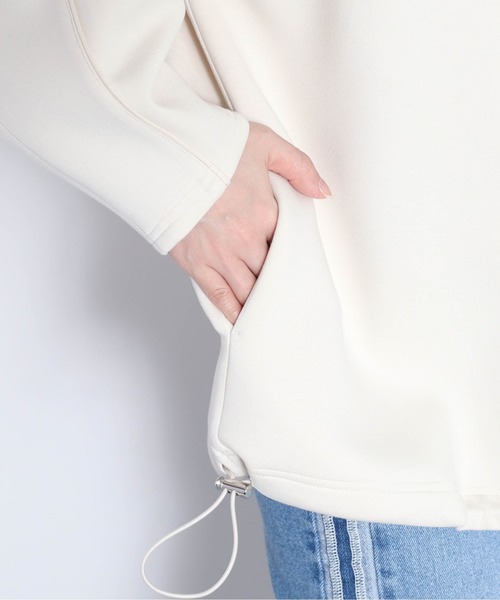 cepo（セポ）の「さらもちダンボールドロストフーディ（パーカー・レディース・オフホワイト/ブラック・M）」の5枚目の写真