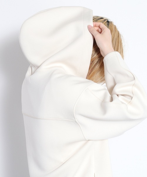 cepo（セポ）の「さらもちダンボールドロストフーディ（パーカー・レディース・オフホワイト/ブラック・M）」の7枚目の写真