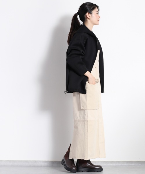 cepo（セポ）の「さらもちダンボールドロストフーディ（パーカー・レディース・オフホワイト/ブラック・M）」の4枚目の写真