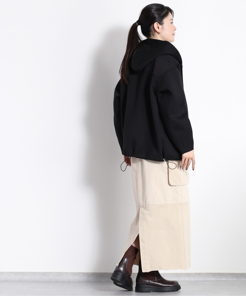 cepo（セポ）の「さらもちダンボールドロストフーディ（パーカー・レディース・オフホワイト/ブラック・M）」の8枚目の写真