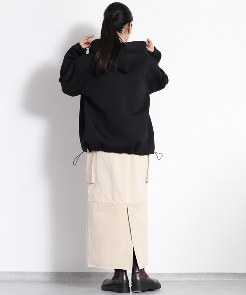 cepo（セポ）の「さらもちダンボールドロストフーディ（パーカー・レディース・オフホワイト/ブラック・M）」の18枚目の写真