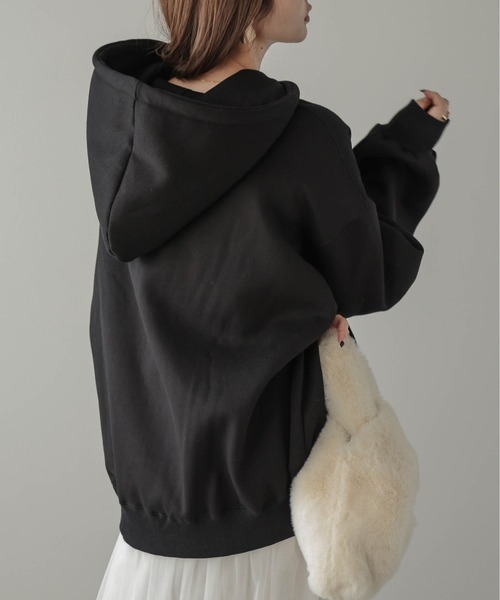 La-gemme（ラジェム）の「裏起毛フーディースウェット（パーカー・レディース・グレー/カーキブラウン/ブラック・フリー）」の12枚目の写真