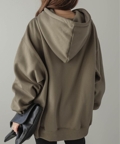 La-gemme（ラジェム）の「裏起毛フーディースウェット（パーカー・レディース・グレー/カーキブラウン/ブラック・フリー）」の18枚目の写真