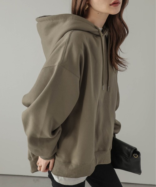 La-gemme（ラジェム）の「裏起毛フーディースウェット（パーカー・レディース・グレー/カーキブラウン/ブラック・フリー）」の19枚目の写真