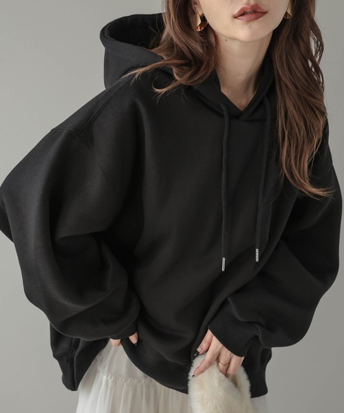 La-gemme（ラジェム）の「裏起毛フーディースウェット（パーカー・レディース・グレー/カーキブラウン/ブラック・フリー）」の10枚目の写真