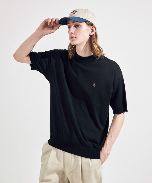 penguin BY MUNSINGWEAR(ペンギン バイ マンシングウェア)の「MOCK NECK KNIT SHIRT / モックネックニットシャツ(ニット/セーター・メンズ・ネイビー系2/ブラック/ブラウン/ベージュ・XL/S/L/M)」の2枚目の写真