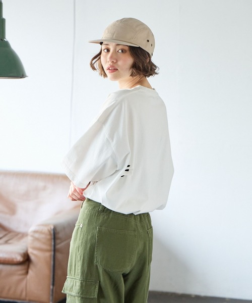 PBLIM(ページボーイリム)の「PBLIM/クラッシュダメージT(Tシャツ/カットソー・レディース・オフホワイト/カーキ/イエロー・MEDIUM/LARGE)」の7枚目の写真