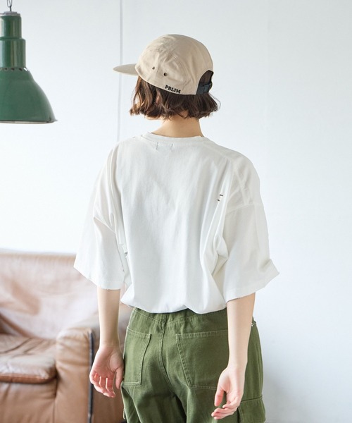 PBLIM(ページボーイリム)の「PBLIM/クラッシュダメージT(Tシャツ/カットソー・レディース・オフホワイト/カーキ/イエロー・MEDIUM/LARGE)」の8枚目の写真
