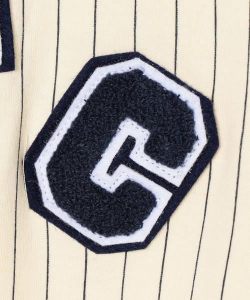 green label relaxing（グリーンレーベルリラクシング）の「ストライプ サガラ プルオーバー 7分袖◆（Tシャツ/カットソー・キッズ・オフホワイト/ワインレッド・105/115/125）」の12枚目の写真