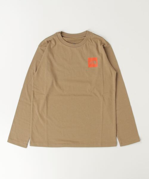 THE NORTH FACE（ザノースフェイス）の「ザ ノース フェイス THE NORTH FACE キッズ ロングスリーブスモールスクエアロゴティー（Tシャツ/カットソー・キッズ・ホワイト/パープル/ベージュ/ブラック/ホワイト×ブルー・130cm/140cm/150cm/100cm/110cm/120cm）」の4枚目の写真