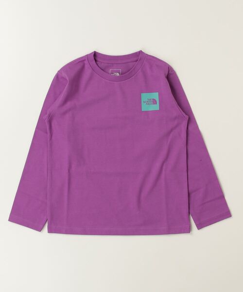 THE NORTH FACE（ザノースフェイス）の「ザ ノース フェイス THE NORTH FACE キッズ ロングスリーブスモールスクエアロゴティー（Tシャツ/カットソー・キッズ・ホワイト/パープル/ベージュ/ブラック/ホワイト×ブルー・130cm/140cm/150cm/100cm/110cm/120cm）」の5枚目の写真