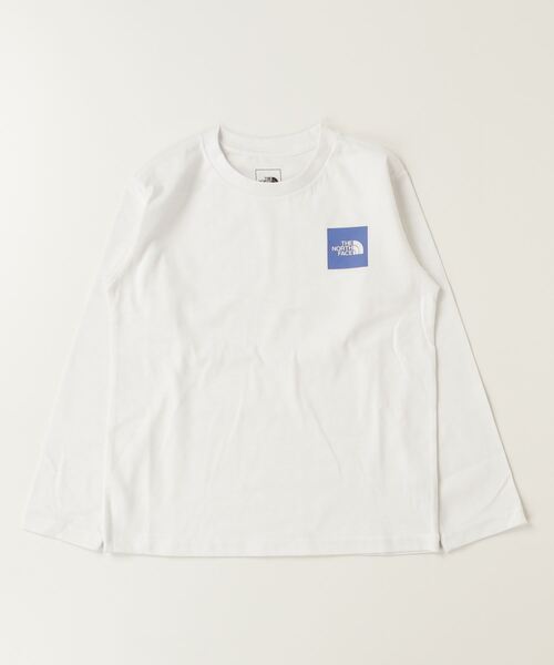 THE NORTH FACE（ザノースフェイス）の「ザ ノース フェイス THE NORTH FACE キッズ ロングスリーブスモールスクエアロゴティー（Tシャツ/カットソー・キッズ・ホワイト/パープル/ベージュ/ブラック/ホワイト×ブルー・130cm/140cm/150cm/100cm/110cm/120cm）」の2枚目の写真