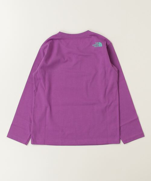 THE NORTH FACE（ザノースフェイス）の「ザ ノース フェイス THE NORTH FACE キッズ ロングスリーブスモールスクエアロゴティー（Tシャツ/カットソー・キッズ・ホワイト/パープル/ベージュ/ブラック/ホワイト×ブルー・130cm/140cm/150cm/100cm/110cm/120cm）」の9枚目の写真