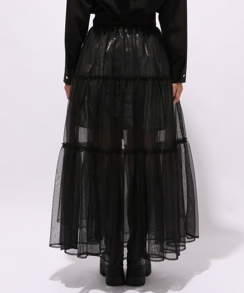 新品　ハレ　hare チュールベルトスカート　(HARE)ブラック HARE（ハレ）の「チュールベルトスカート(HARE)（ベルト）」 - WEAR
