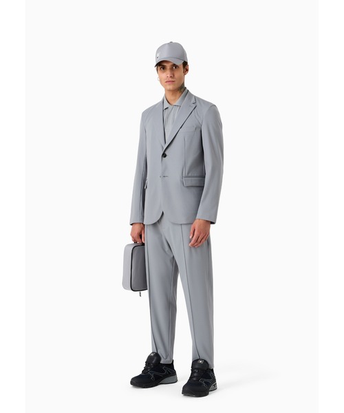EMPORIO ARMANI(エンポリオアルマーニ)の「【エンポリオ アルマーニ】トラベルエッセンシャル ジャケット ビスコース混紡ジャージー(テーラードジャケット・メンズ・グレー/ネイビー・52/50)」の4枚目の写真
