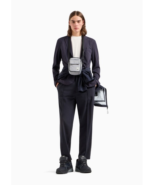 J7370 新品 エンポリオアルマーニ トラベルエッセンシャルジャケット 紺54 EMPORIO ARMANI ブルゾン アウター 「エンポリオ アルマーニ