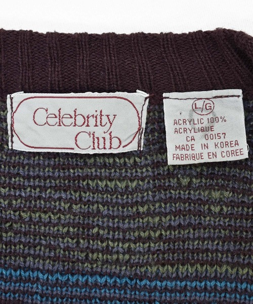 VINTAGE(ヴィンテージ)の「【ヴィンテージ古着】80's Celebrity Club 総柄 ニット カーディガン(カーディガン/ボレロ・メンズ・その他・LARGE)」の5枚目の写真