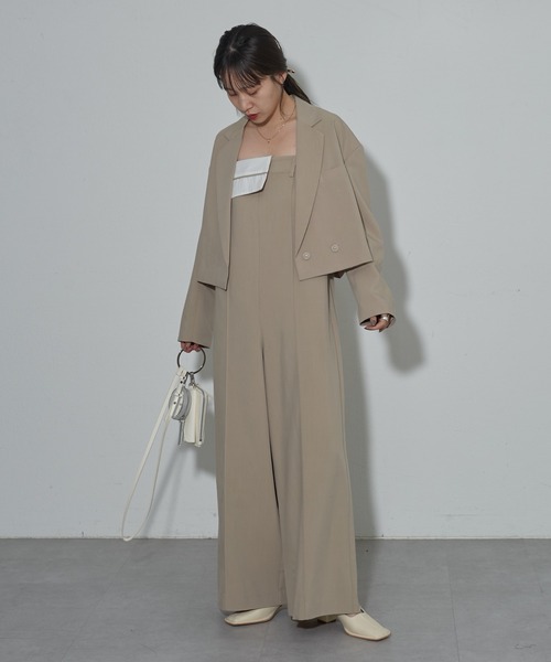 COLONY 2139(コロニートゥーワンスリーナイン)の「ターンダウンオールインワン(つなぎ/オールインワン・レディース・チャコールグレー/ベージュ・FREE)」の15枚目の写真