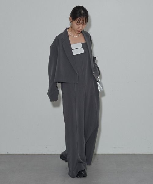 COLONY 2139(コロニートゥーワンスリーナイン)の「ターンダウンオールインワン(つなぎ/オールインワン・レディース・チャコールグレー/ベージュ・FREE)」の11枚目の写真