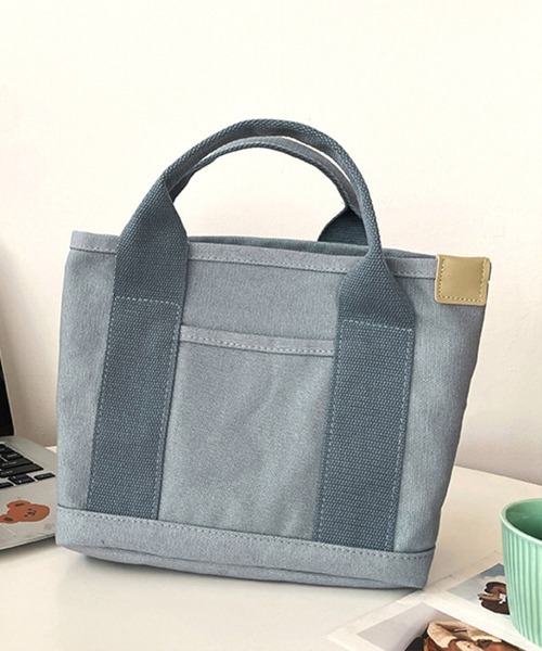 Miniministore(ミニミニストア)の「ミニ キャンバストートバッグ 帆布カバン(ハンドバッグ・レディース・ピンク/ホワイト/サンドベージュ/ミント/ホワイト×ブラック/ブラウン/ネイビー/ブラック/ブルー・FREE)」の10枚目の写真