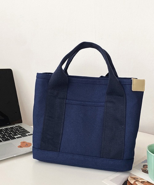 Miniministore(ミニミニストア)の「ミニ キャンバストートバッグ 帆布カバン(ハンドバッグ・レディース・ピンク/ホワイト/サンドベージュ/ミント/ホワイト×ブラック/ブラウン/ネイビー/ブラック/ブルー・FREE)」の22枚目の写真