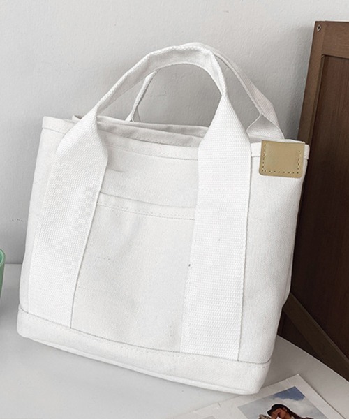 Miniministore(ミニミニストア)の「ミニ キャンバストートバッグ 帆布カバン(ハンドバッグ・レディース・ピンク/ホワイト/サンドベージュ/ミント/ホワイト×ブラック/ブラウン/ネイビー/ブラック/ブルー・FREE)」の21枚目の写真