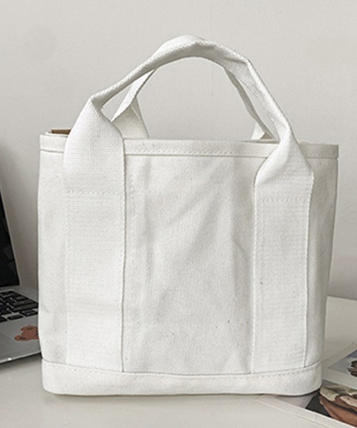 Miniministore(ミニミニストア)の「ミニ キャンバストートバッグ 帆布カバン(ハンドバッグ・レディース・ピンク/ホワイト/サンドベージュ/ミント/ホワイト×ブラック/ブラウン/ネイビー/ブラック/ブルー・FREE)」の20枚目の写真