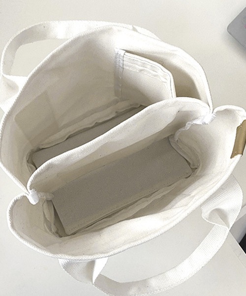 Miniministore(ミニミニストア)の「ミニ キャンバストートバッグ 帆布カバン(ハンドバッグ・レディース・ピンク/ホワイト/サンドベージュ/ミント/ホワイト×ブラック/ブラウン/ネイビー/ブラック/ブルー・FREE)」の16枚目の写真