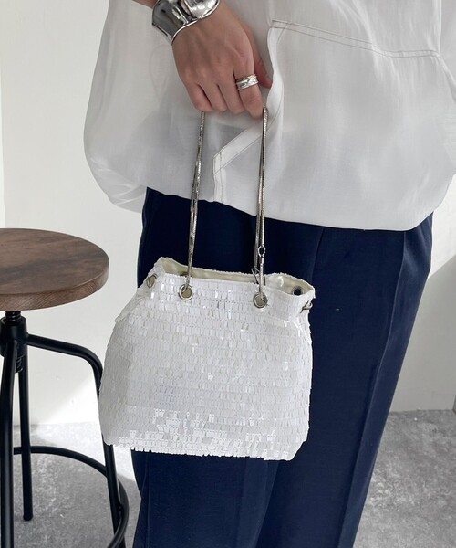 JETEE（ジュテ）の「【JETEE/ ジュテ】スクエアスパンミニバッグ（ショルダーバッグ・レディース・シルバー/ホワイト/ブラウン・FREE）」の10枚目の写真