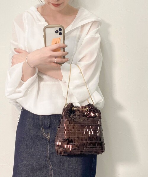 JETEE（ジュテ）の「【JETEE/ ジュテ】スクエアスパンミニバッグ（ショルダーバッグ・レディース・シルバー/ホワイト/ブラウン・FREE）」の14枚目の写真