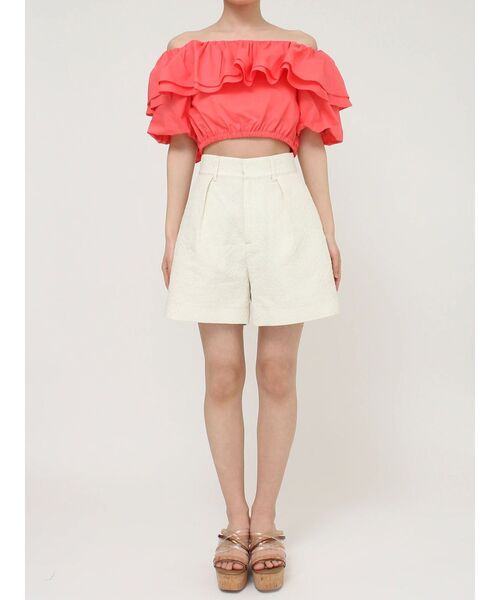 MERCURYDUO(マーキュリーデュオ)の「ジャカードショートパンツ(その他パンツ・レディース・ブラック/アイボリー・SMALL/MEDIUM)」の10枚目の写真