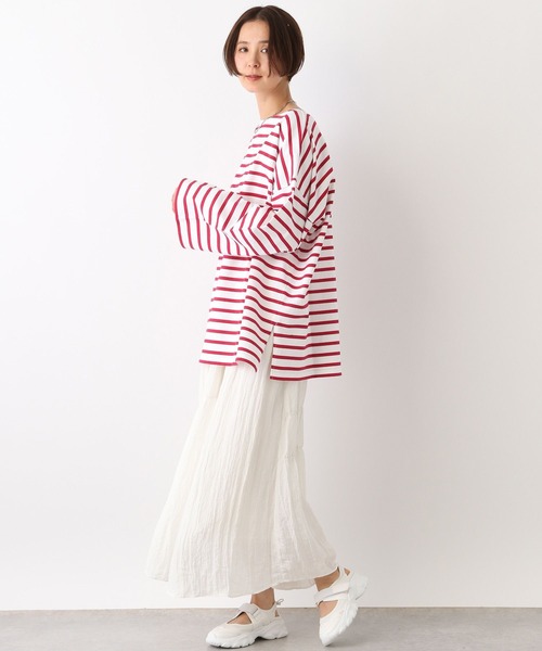 LEPSIM（レプシィム）の「ランダムシャーリングスカート　992129（スカート・レディース・オフホワイト/ブラック・FREE）」の5枚目の写真