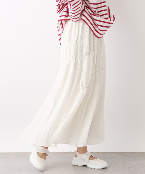 LEPSIM（レプシィム）の「ランダムシャーリングスカート　992129（スカート・レディース・オフホワイト/ブラック・FREE）」の7枚目の写真