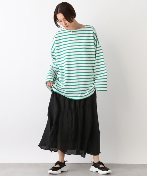 LEPSIM（レプシィム）の「ランダムシャーリングスカート　992129（スカート・レディース・オフホワイト/ブラック・FREE）」の10枚目の写真