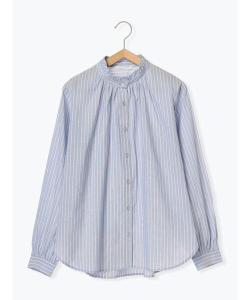 sm2rhythm（サマンサモスモスリズム）の「柄アソートフリルハイネックブラウス（シャツ/ブラウス・レディース・ブラック/ブルー/ベージュ・F）」の4枚目の写真