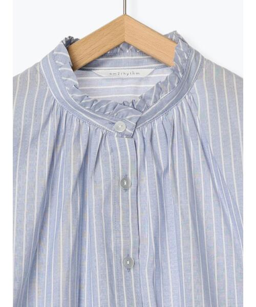 sm2rhythm（サマンサモスモスリズム）の「柄アソートフリルハイネックブラウス（シャツ/ブラウス・レディース・ブラック/ブルー/ベージュ・F）」の6枚目の写真