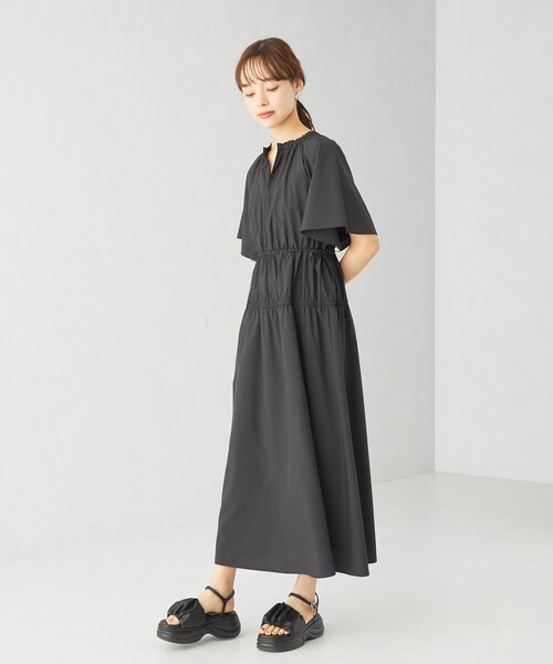EMMEL REFINE EM タックギャザー 2WAY ワンピース セール】＜EMMEL REFINES＞EM RA/TEN タックギャザー 2WAY