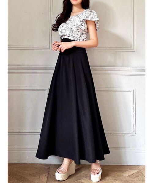 RESEXXY（リゼクシー）の「コルセットフレアスカート（スカート・レディース・その他1/ブラック/アイボリー・FREE）」の2枚目の写真