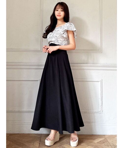 RESEXXY（リゼクシー）の「コルセットフレアスカート（スカート・レディース・その他1/ブラック/アイボリー・FREE）」の12枚目の写真