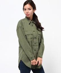 MOUSSY | OVER SIZE MILITARY SH/F(シャツ/ブラウス)