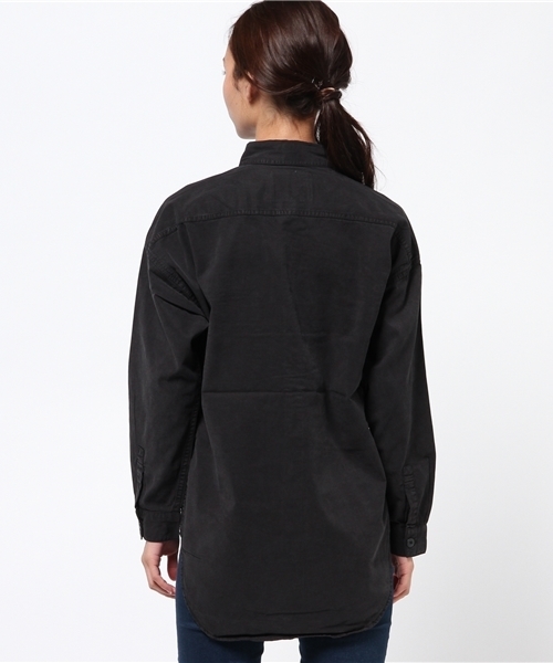 MOUSSY（マウジー）の「OVER SIZE MILITARY SH/F（シャツ/ブラウス・レディース・ライトブラック/カーキ系・FREE）」の5枚目の写真