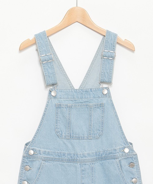 LOVETOXIC(ラブトキシック)の「デニムオーバーオール(サロペット/オーバーオール・キッズ・ライトブルー/ブルー・S/M/L)」の8枚目の写真