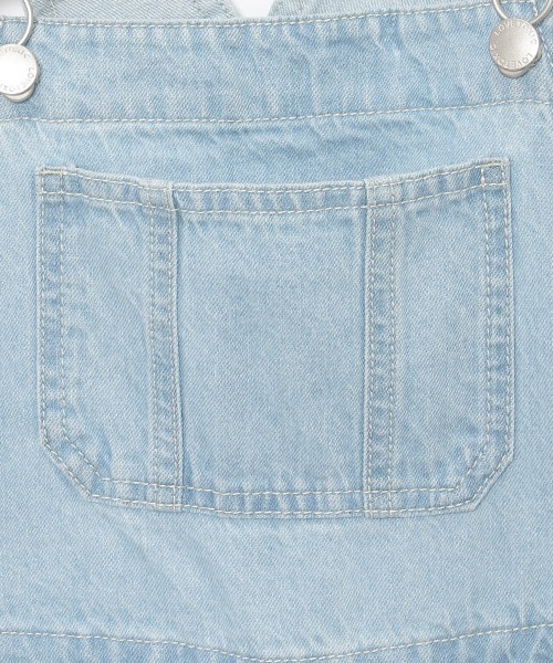 LOVETOXIC(ラブトキシック)の「デニムオーバーオール(サロペット/オーバーオール・キッズ・ライトブルー/ブルー・S/M/L)」の10枚目の写真