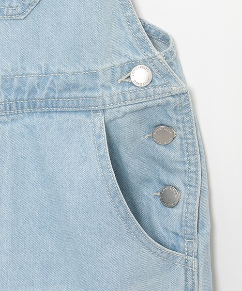 LOVETOXIC(ラブトキシック)の「デニムオーバーオール(サロペット/オーバーオール・キッズ・ライトブルー/ブルー・S/M/L)」の11枚目の写真