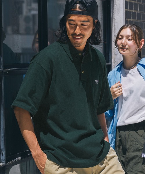 THE CRAFT CREW PRODUCTS（ザクラフトクループロダクツ）の「ヘビーウェイトファンクショナルファブリック ビッグシルエット 半袖ポロシャツ / 抗菌・防臭【THE CRAFT CREW PRODUCTS】（ポロシャツ・メンズ・ブラック/ダークネイビー/ダークブラウン/グレイッシュベージュ/オフホワイト/アッシュグレー/ダークグリーン/チャコール・M/S/L）」の7枚目の写真