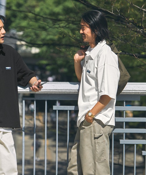 THE CRAFT CREW PRODUCTS（ザクラフトクループロダクツ）の「ヘビーウェイトファンクショナルファブリック ビッグシルエット 半袖ポロシャツ / 抗菌・防臭【THE CRAFT CREW PRODUCTS】（ポロシャツ・メンズ・ブラック/ダークネイビー/ダークブラウン/グレイッシュベージュ/オフホワイト/アッシュグレー/ダークグリーン/チャコール・M/S/L）」の11枚目の写真